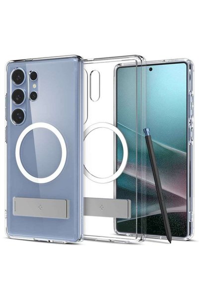 Spigen Husa Ultra Hybrid S MagSafe για Samsung Galaxy S25 Ultra, διαφανές λευκό