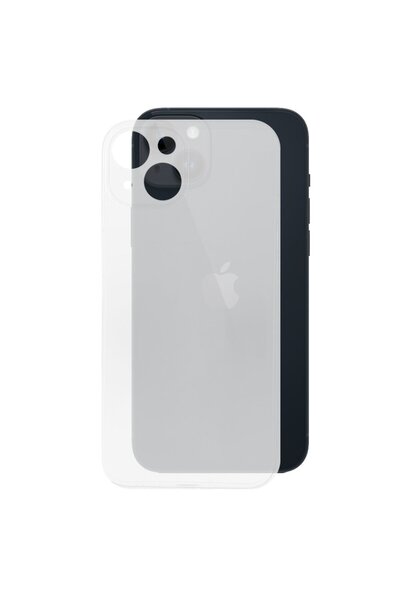 SILKASE Husa 0.3mm pentru Apple iPhone 14, SILKASE, subtire, culoare alb/tran...