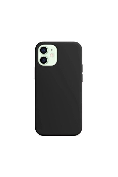 SILKASE Husa pentru iPhone 12 Mini, SILKASE, culoare negru, silicon
