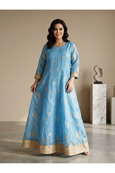 OEM Elegant cotton and silk dress