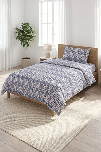 Evmila Σετ Βρεφικού Κρεβατιού Elephant Ethnic Geometric Baby Pique - Καπιτονέ...