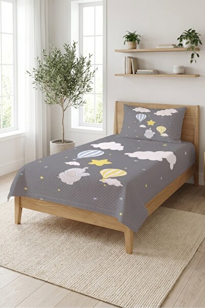 Evmila Σετ Παιδικού Πικέ με Σχέδιο Αστέρια από Μπαλόνια-Cloud - Sky Fairy Tal...