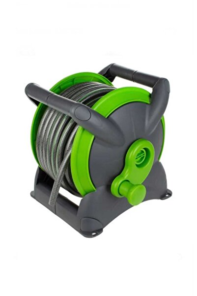 OEM Καρούλι λάστιχου κήπου 15μ, 1/2”, τοποθέτηση σε τοίχο ή δάπεδο, με μανιβέ...