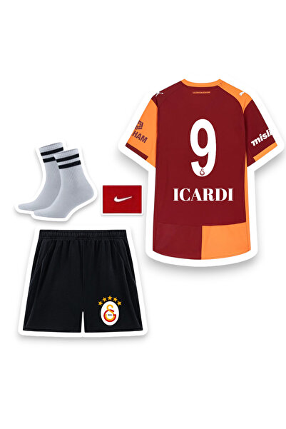 Quaxram M.auro.Îcârd'î- 9 Gâlâtâsâray 25-26 Yeni Sezon Çocuk Futbol Forması P...
