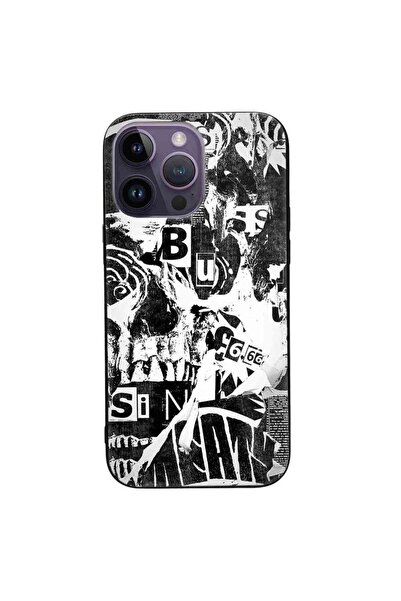 SILKASE Θήκη για Apple iPhone 14 Pro, από καουτσούκ/αλουμίνιο, μαύρο χρώμα, σ...