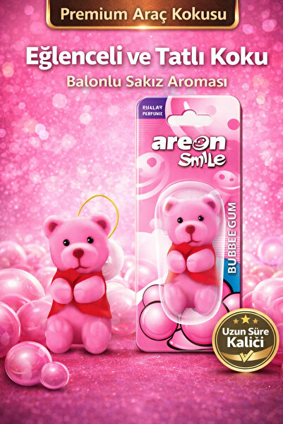RAYMOOR Areon Smile Bubble Gum Araç Kokusu – Tatlı Sakız Aroması | Uzun Süre ...