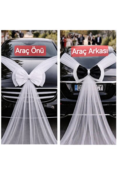 Mutlu Başlangıçlar GELİN ARABA SÜSLEME SETİ GELİNLİK&SMOKİN MODELİ BAĞLAMA TÜ...