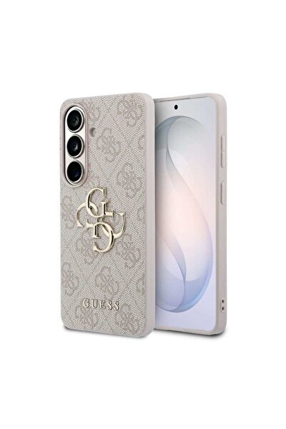 Guess PU 4G Μεταλλική Θήκη με Λογότυπο για Samsung Galaxy S26+ Ροζ