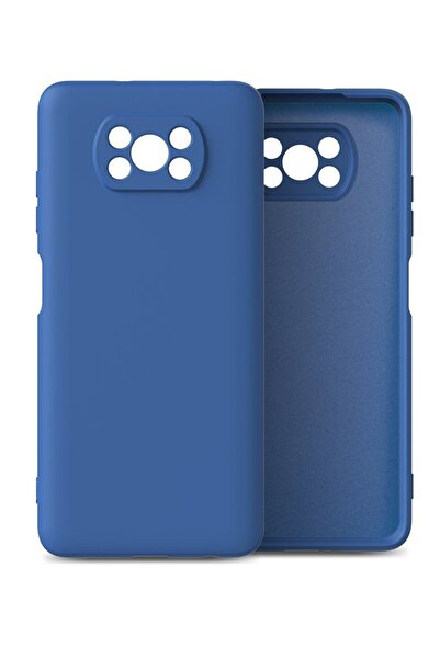 SILKASE Θήκη συμβατή με Xiaomi Poco X3, SILKASE, μπλε χρώμα, μαλακή σιλικόνη