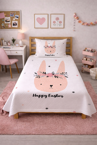 Evmila Χαριτωμένο σετ για νέους με σχέδιο κουνελιού και λουλούδια - Ρομαντικό...