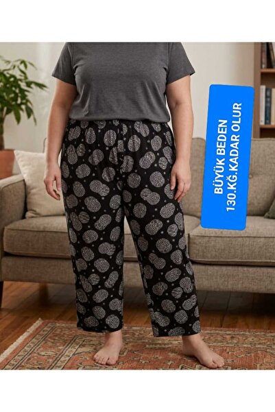BOYA MODA BÜYÜK EXTRA BATTAL JUMBO BEDEN VİSKON PENYE KUMAŞ 2 YAN CEPLİ PANTO...