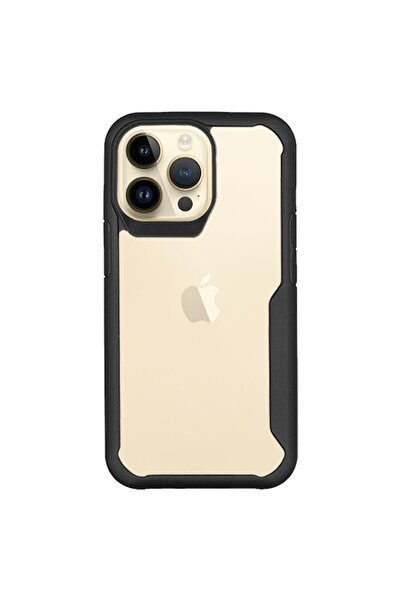 SILKASE Husa pentru Apple iPhone 14 Pro Max, AntiGravity, negru/transparent