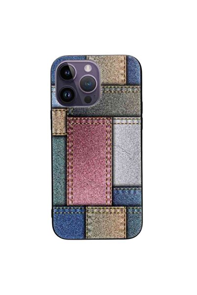 SILKASE Калъф за Apple iPhone 14 Pro, гума/алуминий, черен цвят, дизайн 11
