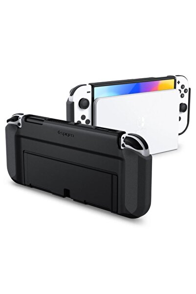 Spigen Husa subtire Thin Fit pentru Nintendo Switch OLED, neagra