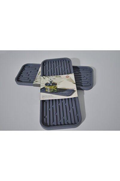 blackleg Silikon Yağdanlık Sıvı Sabunluk Altlığı Mutfak Lavabo Organizer Düze...