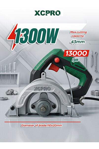 XCPRO Marble Cutter 1300W 13000RPM Adjustable Depth Tile & Stone Cutting Saw