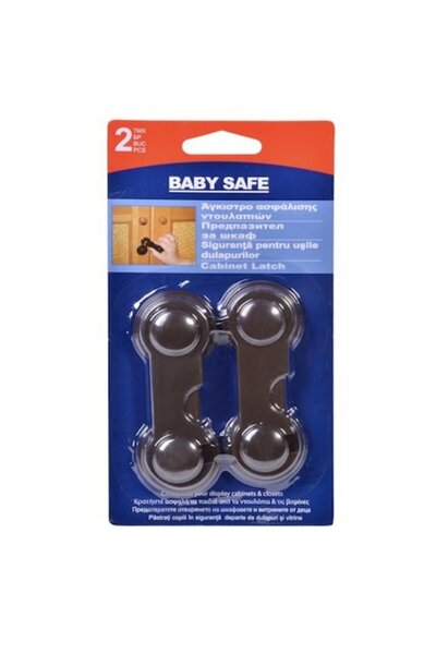 Wonderland Σετ 2 Συστημάτων Ασφάλισης Επίπλων για την Ασφάλεια των Παιδιών, Καφέ