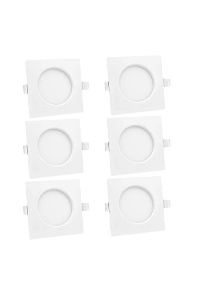 Lumare Σετ 6 εντοιχιζόμενων σποτ Lumare, LED, πλαστικά, λευκά, 11,5 εκ.