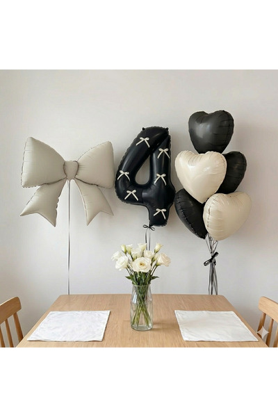 ÇITIPITISTORE Σετ μπαλονιών για πάρτι γενεθλίων με κρεμ φιόγκο