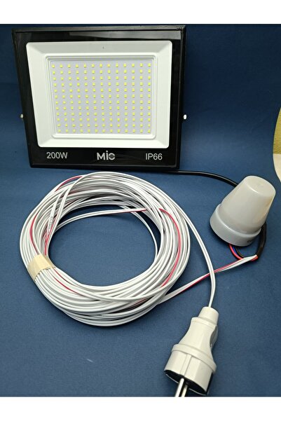 inwatt 10 Metre 200 Watt Fotoselli Seyyar Projektör .Işık Sensörlü Gece Gündü...
