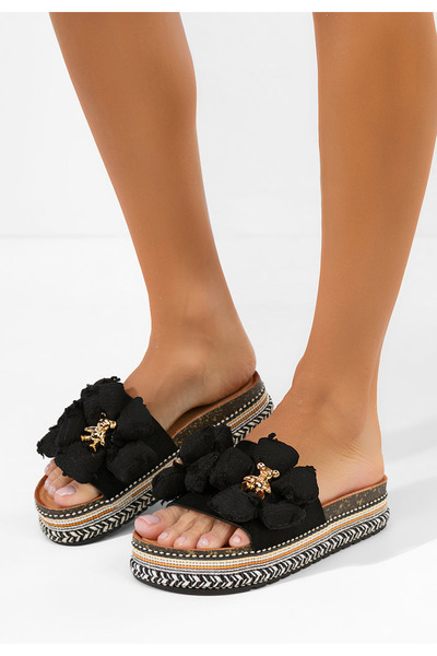B T Shoes Papuci cu platformă Amnia negri