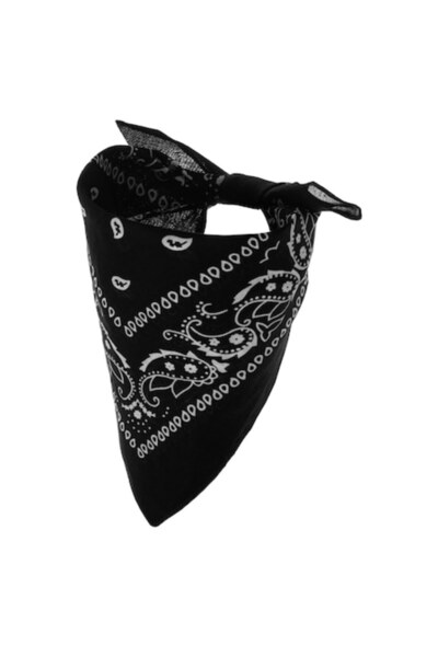 Aleszale Μπαντάνα με σχέδιο, Ουνισέξ, Βαμβακερό, Αλεσάλε, Μαύρο-Λευκό