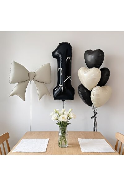 ÇITIPITISTORE Σετ μπαλονιών για πάρτι γενεθλίων με κρεμ φιόγκο