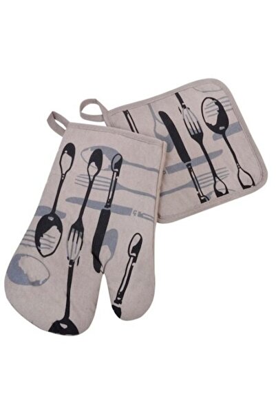 OEM Σετ γαντιών φούρνου/ψησταριάς και θερμοανθεκτική βάση για καυτά σκεύη, Μπ...