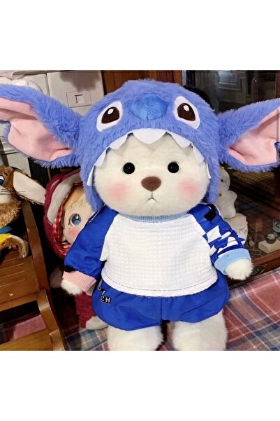 SHAMİRA Stitch kostümlü puffy hug ayıcık elbiseleri çıkartılabilir 30 cm elbi...