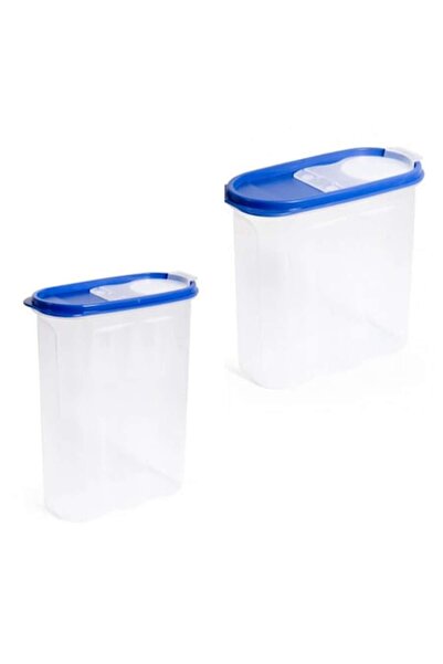 OEM Σετ 2 δοχείων αποθήκευσης για δημητριακά με διανομέα και καπάκι