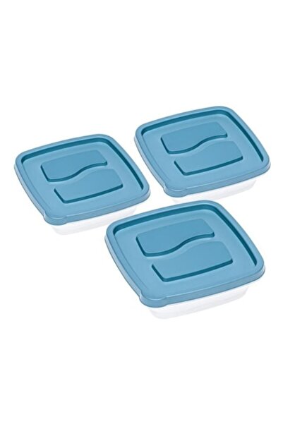 OEM Σετ δοχείων αποθήκευσης τροφίμων, 3 τεμάχια, Πλαστικά, με καπάκι, Γκρι/Δι...