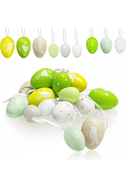 OEM Σετ 21 πασχαλινών αυγών, βασικά, πλαστικά, πολύχρωμα, 4/5/6 εκ.