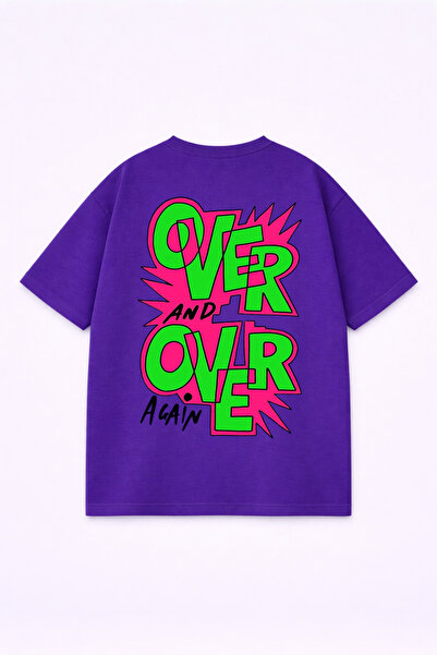 LORVEX Unisex Oversize T-Shirt 100% βαμβακερό T-Shirt με στάμπα, άνετη εφαρμο...