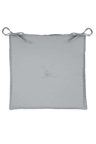 OEM Μαξιλάρι Καρέκλας Κήπου, Διπλής Όψης, Αδιάβροχο Υλικό, Σκούρο Γκρι, 38x38εκ.