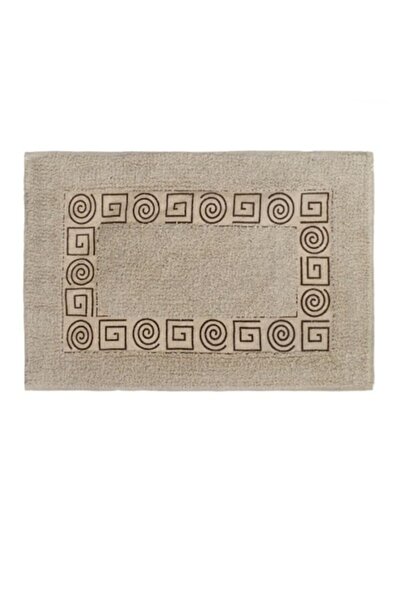 OEM Χαλάκι Μπάνιου, Σχέδιο Μαίνδρου, Μπεζ, 60x40εκ.