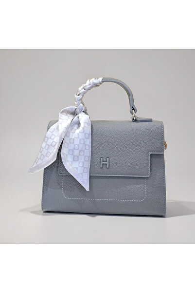 Ventus Soft Leather Dark Gray Clutch Bag with Flap