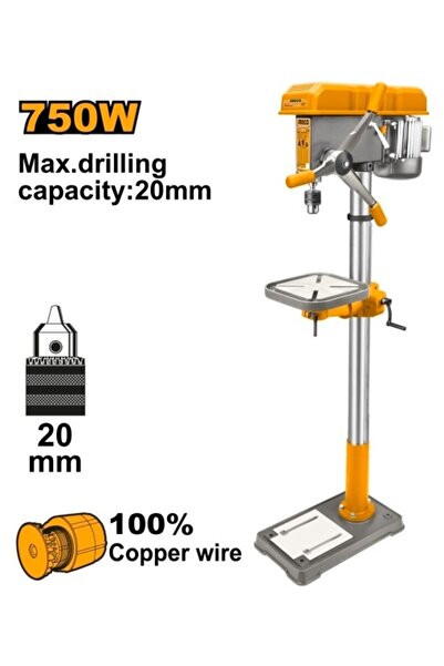 Ingco Δράπανο με κολόνα 750 W 20 mm DP 207505