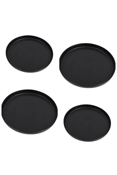 OEM Set of 4 Black Plates for Fruits 'Nordic'