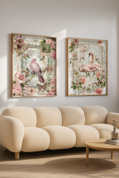 STARYUNA Ξύλινο σετ ζωγραφικής με ξύλινο πλαίσιο, vintage λουλούδια, πουλιά κ...