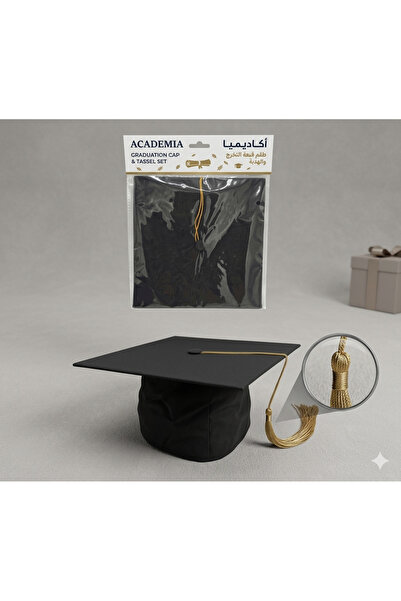 ceneric Graduation Cap and Gown, Elastic Fabric, 12 Pieces.