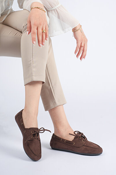 BALANZ ΚΑΦΕ ΓΥΝΑΙΚΕΙΑ ΚΑΘΗΜΕΡΙΝΑ ΠΑΠΟΥΤΣΙΑ ΤΥΠΟΥ LOAFER ΜΕ ΔΑΝΤΕΛΕΣ ΕΛΑΦΡΙΑ Ά...