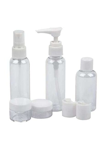 Wonderland Travel Container Set, White/Transparent, 7 pcs, 15x4x17 cm