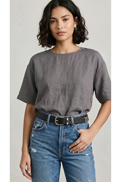 derikem 100% Genuine Leather Women's Belt |   Metal Bridge with End Detail | ...