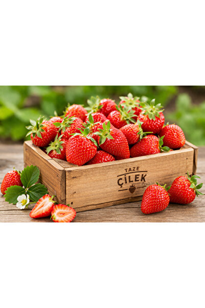 ALANYADAN TROPİKAL Topraksız Taze Çilek 1 Kg ( Özel Pakette )