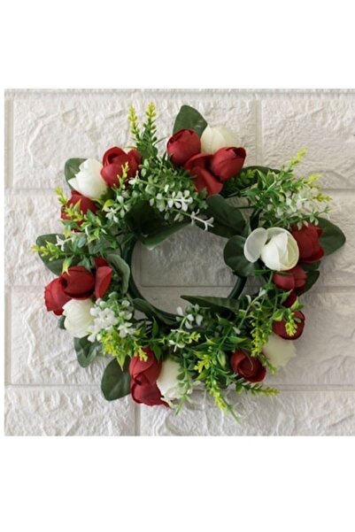 OEM Ανοιξιάτικο Διακοσμητικό Στεφάνι με Τριαντάφυλλα