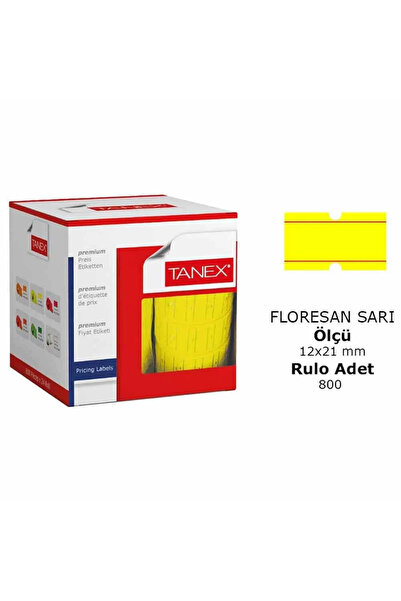 Tanex Motex Striped Flo Yellow Label 800 Pieces
