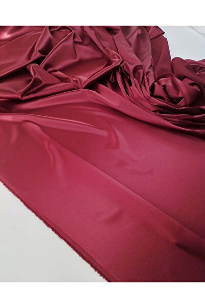 Kumaş Parça Ελαφρύ εύκαμπτο σατέν σε μπορντό χρώμα, πλάτος: 140 εκ.