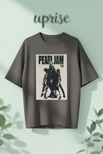 Vordevia Μπλουζάκι Pearl Jam με στάμπα από βαμβάκι σε oversized γραμμή