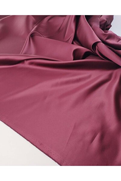 Kumaş Parça Τοκ Σατέν σε Βουργουνδί χρώμα 140x250εκ.