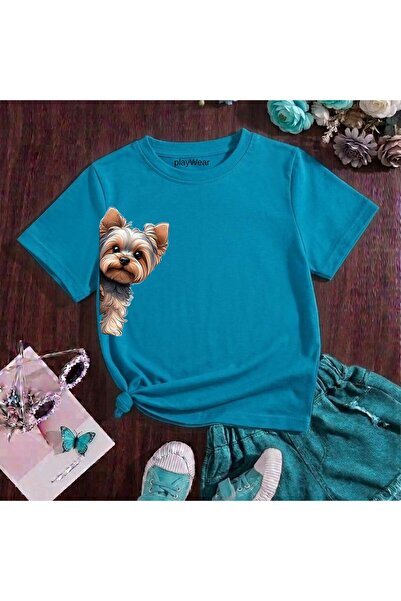 playwear Καφέ χρώμα Doge με στάμπα στο πλάι, 100% βαμβακερό, παιδικό unisex μ...